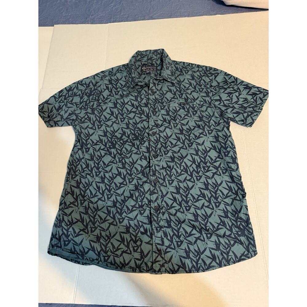 American Rag Button Up Men's Size Large Floral Hawaiian Beach Shirt 100% Cotton